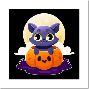 Halloween Cat unisex T-Shirt Posters and Art